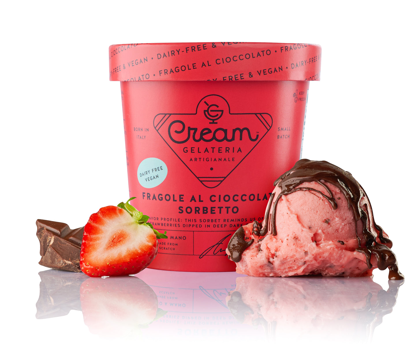 KFP Parve Chocolate Covered Strawberry Sorbetto